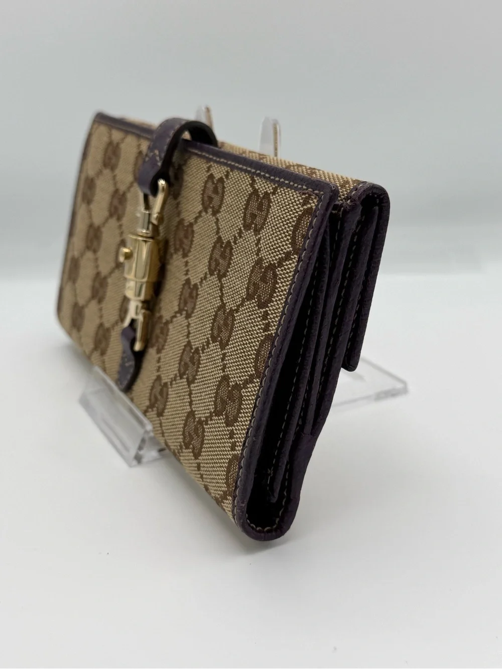 Gucci Canvas Jackie Continental Wallet